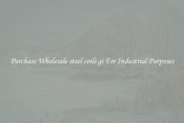 Purchase Wholesale steel coils gi For Industrial Purposes