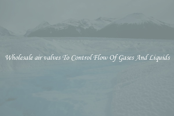Wholesale air valves To Control Flow Of Gases And Liquids