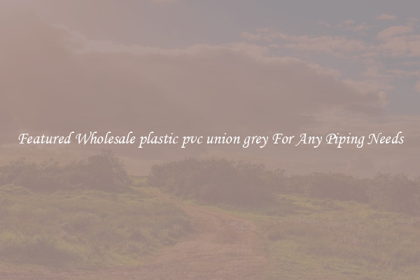 Featured Wholesale plastic pvc union grey For Any Piping Needs