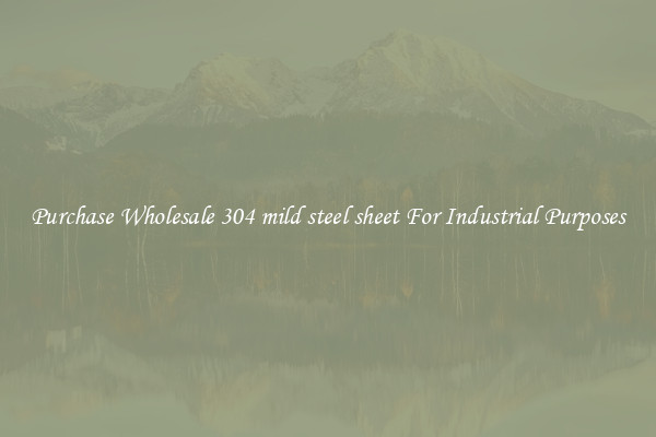Purchase Wholesale 304 mild steel sheet For Industrial Purposes