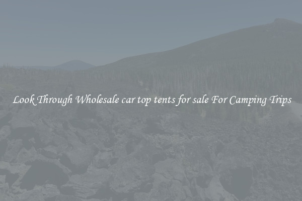 Look Through Wholesale car top tents for sale For Camping Trips