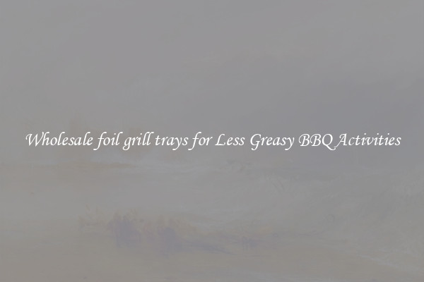 Wholesale foil grill trays for Less Greasy BBQ Activities
