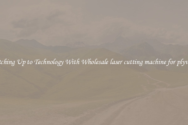 Matching Up to Technology With Wholesale laser cutting machine for plywood