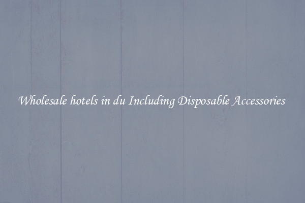 Wholesale hotels in du Including Disposable Accessories 