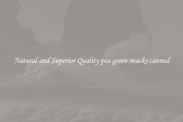 Natural and Superior Quality pea green snacks canned