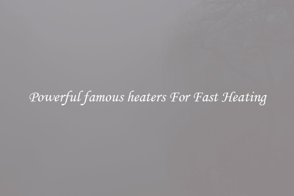 Powerful famous heaters For Fast Heating