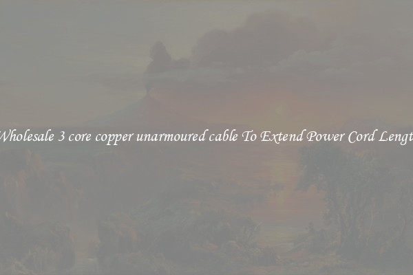 Wholesale 3 core copper unarmoured cable To Extend Power Cord Length
