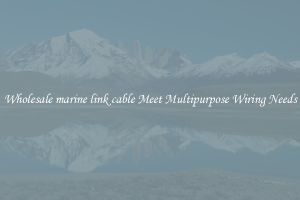 Wholesale marine link cable Meet Multipurpose Wiring Needs