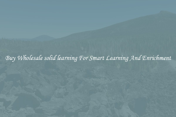 Buy Wholesale solid learning For Smart Learning And Enrichment