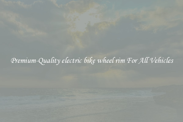 Premium-Quality electric bike wheel rim For All Vehicles
