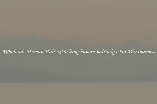 Wholesale Human Hair extra long human hair wigs For Discreteness