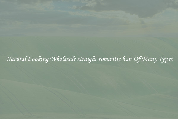 Natural Looking Wholesale straight romantic hair Of Many Types