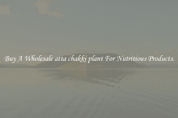 Buy A Wholesale atta chakki plant For Nutritious Products.