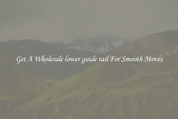 Get A Wholesale lower guide rail For Smooth Moves